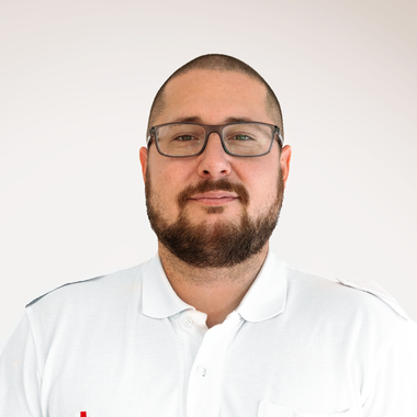 © Rotes Kreuz Graz-Stadt/ S. Weiß David Ofner ist zuständig für die Logistik an der Bezirksstelle Graz-Stadt