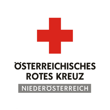 Das Logo des Roten Kreuzes Landesverband Niederösterreich Slogan Aus Liebe zum Menschen unten
