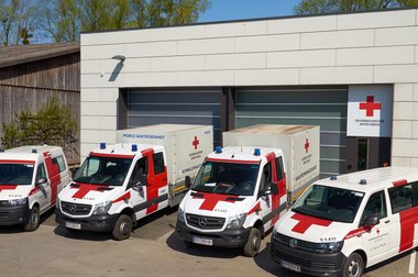 Am neuen Standort der KAT-Abteilung Hard findet auch der Fuhrpark ausreichend Platz