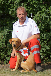 Michael Pfendesak mit Hündin Laina