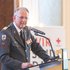 Rotkreuz-Präsident Dr. Werner Aufmesser hält eine Rede bei der Generalversammlung.