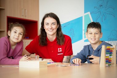 Lerninsel - © OÖRK | Werner Asanger Lerninsel Traun, Förderung bei Mathematik.