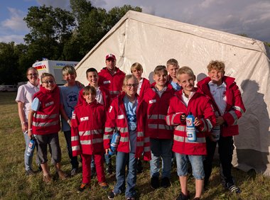 Die Red Responders am Landesjugendlager 2025 in Bruck/Leitha