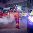 4 Rotkreuz-Sanitäter:innen im Einsatz