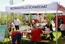 Viele Interessierte bei der Station des Jugendrotkreuz