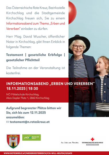 Infoveranstaltung Erben und Vererben