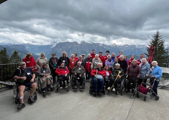 Gruppenfoto der Reisegruppe.