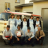 Bewerbsgruppe Bad Leonfelden vor einem SEW in den 80er Jahren
