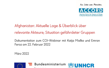 Screenshot Titelblatt Dokumentation Webinar Afghanistan