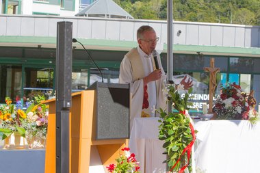 Pfarrer Roland Kerschbaum feierte den Wortgottesdienst
