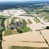 Bild aus Vogelperspektive zeigt Hochwasser im Burgenland