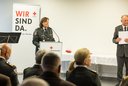 Roberta Thanner hält eine Rede