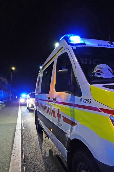 Rettungswagen am Einsatzort