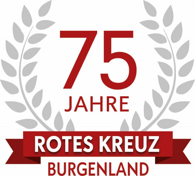Jubiläumslogo 75 Jahre Rotes Kreuz Burgenland
