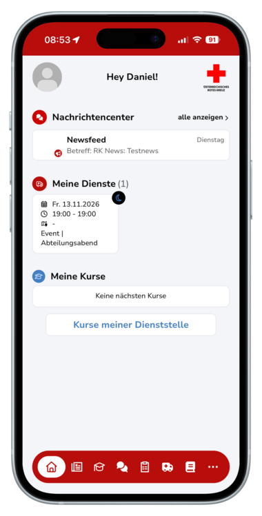 App-Bildschirm Übersicht
