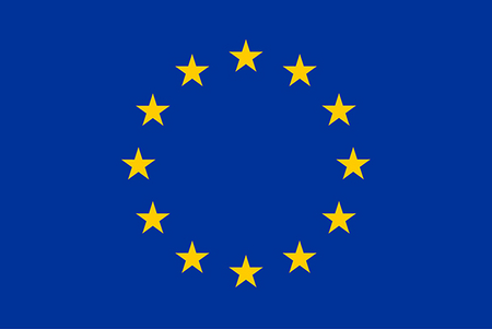 Die Flagge der EU: Sterne auf blauem Hintergrund