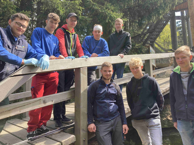 Achte Lehrlinge beim Outdoor-Kurs