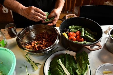 Arbeitsschritt des Dulma-Rezeptes