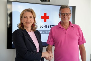 Sabine Tischler (Landesgeschäftsführerin), Alexander Maier (Betriebsratsvorsitzender)