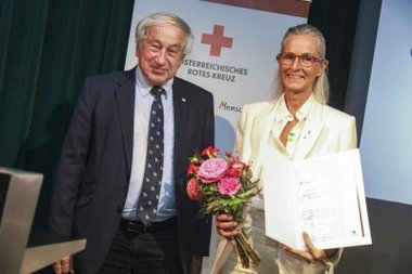 ÖRK-Präsident Gerald Schöpfer & Fachärztin für Innere Medizin und Kardiologie, Gründerin der Initiative „NACHBARINNEN“ Christine Scholten