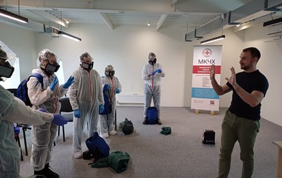 Michael Hinterleitner war sechs Wochen lang als Delegierter für chemische, biologische, radiologische und nukleare Gefahren (CBRN) für das Internationale Komitee vom Roten Kreuz (IKRK) in der Ukraine.
