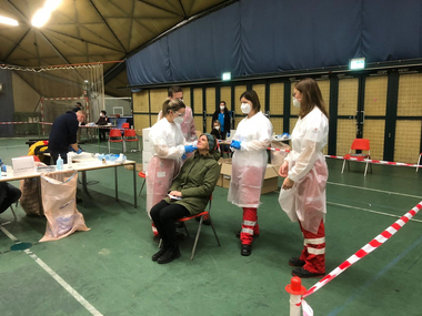 Testteam im Hollabrunner Stadtsaal