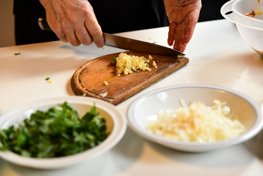 Arbeitsschritt des Dulma-Rezeptes