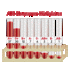 Grafik zur Verteilung der Blutgruppen. Die Häufigkeit der Blutgruppen innerhalb der österreichischen Bevölkerung ist sehr unterschiedlich. Die seltenste Blutgruppe ist AB negativ.