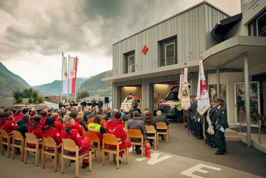 Feier zum 55-Jahr-Jubiläum der OT Matrei i.O. und zur Einweihung des neuen Zubaus - © Foto © Ecaterina TOLICOVA | ÖRK Osttirol.  Feierliche Eröffnung der Jubiläumsfeier in Matrei i. O. und Einweihung des neuen Zubaus am 4. Oktober 2025