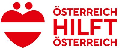 Logo von Österreich hilft Österreich in rot weiß