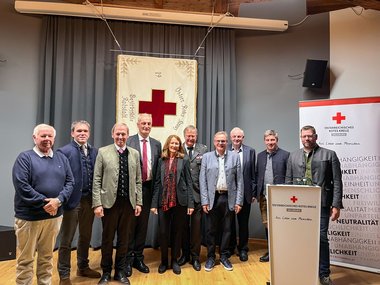 Gruppenfoto mit den Bürgermeistern der Betreuungsgemeinden