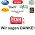 Firmenlogos der Unterstützer_innen für die Team Österreich Tafel der Rettung Hall in Tirol