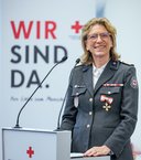 Frau Tischler beim Ehrungsabend am Rednerpult