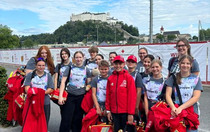 Gruppenfoto Teilnehmer JRK- Bundesbewerb 2026