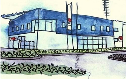 © Martina Augeneder-Fleck Zeichnung der Ortsstelle und Bezirksstelle Eferding