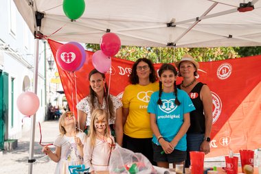 Die Kinderfreunde Purkersdorf begeisterten beim Kinderschminken