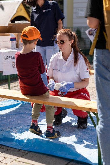 Melanie Peijc betreute die Gipsstation