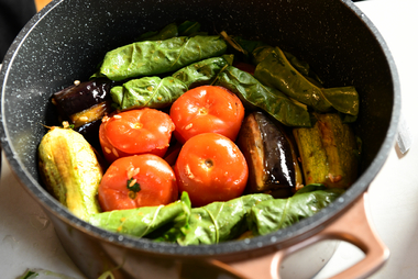 Arbeitsschritt des Dulma-Rezeptes