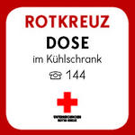 Rotkreuzdose Sticker