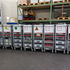 Container aus Alu-Profilen mit farbigen Aufschriften