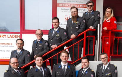 Gruppenfoto der Bezirksstellenleitung der Bezirksstelle Melk 2026