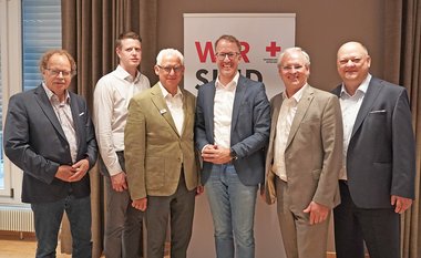 Das Präsidium des Roten Kreuzes Vorarlberg mit Landesrat Christian Gantner