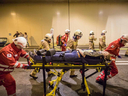 Ein Team aus St. Georgen bei einer Übung in einem Tunnel