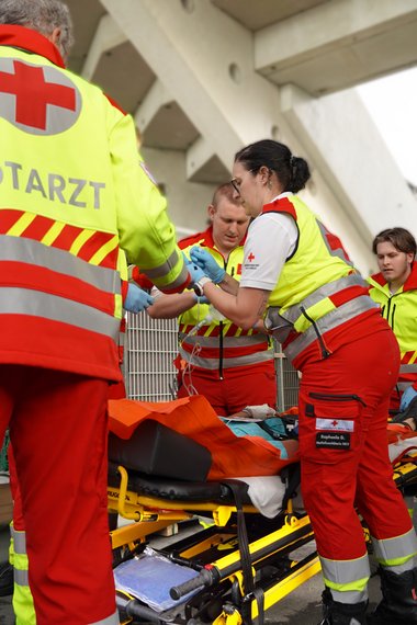Übung mit einem Notarzt