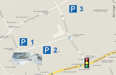 Parkplätze Landestag Rotes Kreuz KUZ Eisenstadt Parkplätze Landestag Rotes Kreuz KUZ Eisenstadt