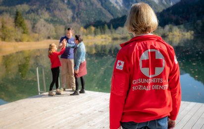 GSD-Mitarbeiterin im Einsatz