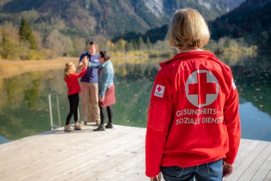 GSD-Mitarbeiterin im Einsatz