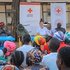 February 2024: In Uganda, the Red Cross educates women about menstrual hygiene and teaches them how to use hygiene products correctly. Menstrual hygiene kits are distributed to women in various communities, and the Red Cross also supports girls and women in making reusable sanitary towels and equips them with the necessary materials and utensils.