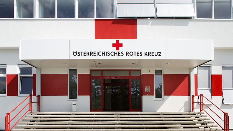 Das Gebäude des Katastrophenhilfezentrums von vorne
