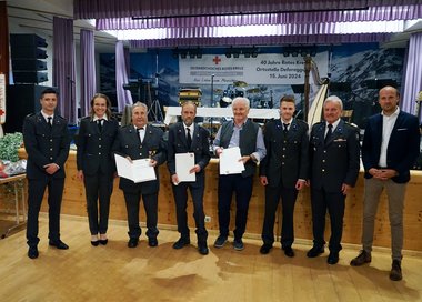 Die geehrten Mitglieder für die 40-jährige Tätigkeit im Roten Kreuz Osttirol